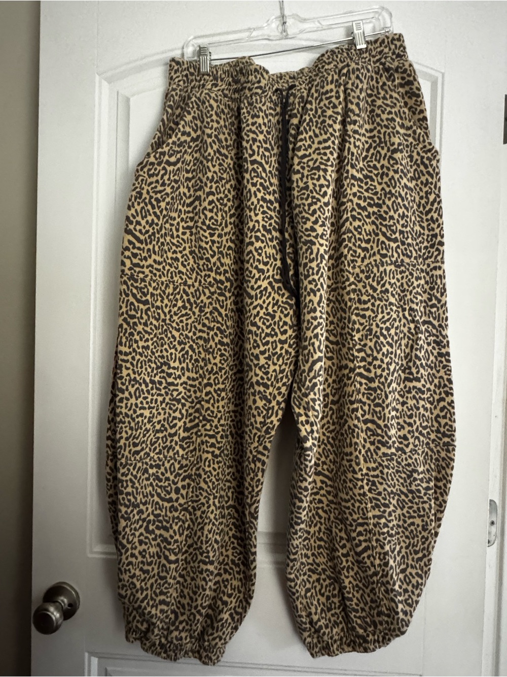 Leopard Print Barrel Joggers